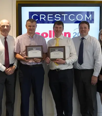Brendan O'Brien (Crestcom), Trish Gillepsie (European Support Manager), Tommy Drumm (Managing Director), John Sweeney (Senior Contracts Manager), Derek McCaffrey (Senior Contracts Manager), David Lee (Director), Kara Stuart (Company Secretary), Declan Lowry (Director) and Sinead Savage (Head of Business Development).
